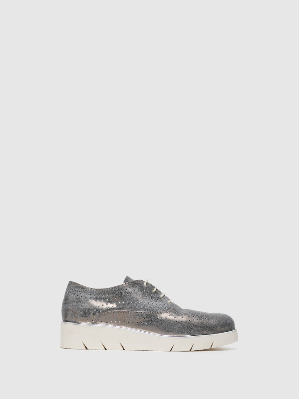 The Flexx Silver Lace-up Shoes